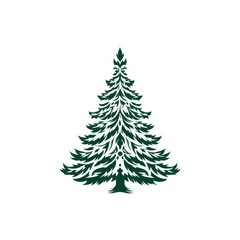 Decorative green tree design with intricate details suitable for festive decor and holiday celebrations