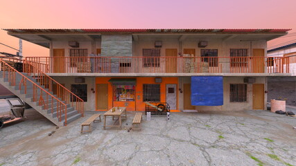 ダウンタウン　3DCGレンダリング