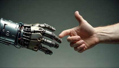 ロボットと人間の握手