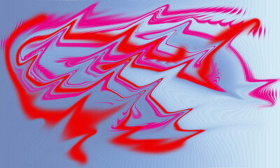 Obraz premium Abstract fluid art with vibrant red pink and blue swirls dynamic motion and energetic flow