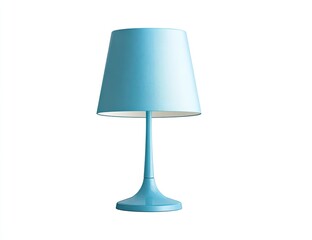 Light teal blue table lamp with a tapered shade
