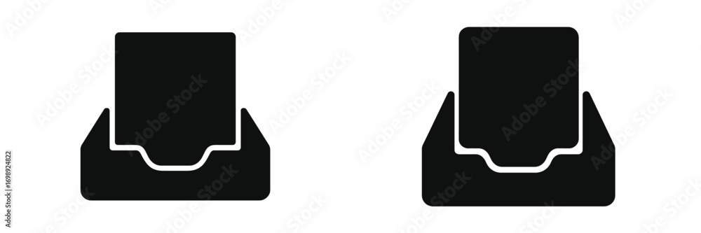Poster icons representing document storage in a minimalist design for modern applications and websites