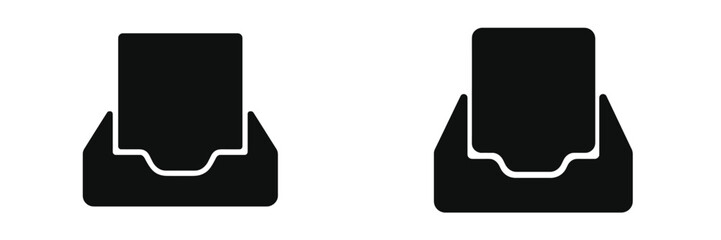 Icons representing document storage in a minimalist design for modern applications and websites