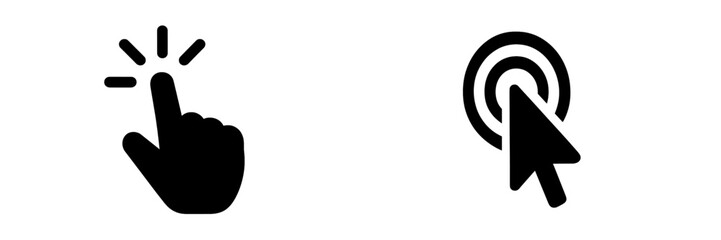 Click interaction represents digital engagement through hand gestures and cursor movements
