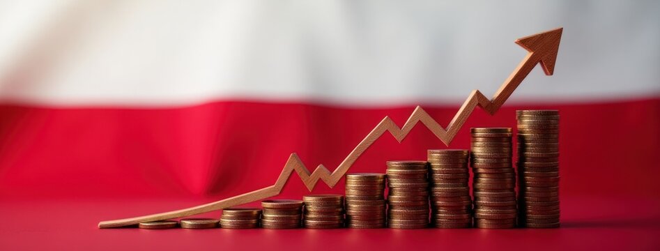 Investments in Poland: A Symbol of Growth and Stability. Excellent for use in content related to investing in the Polish economy, business security