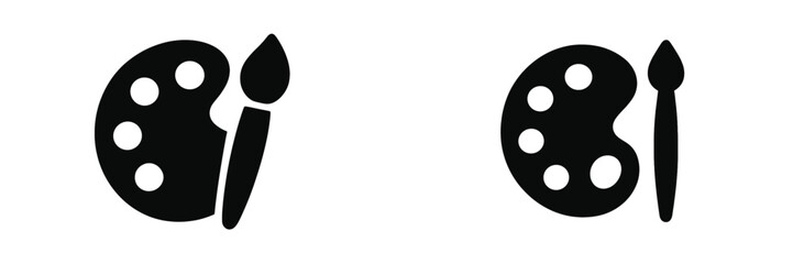 black and white vector illustration of a set of abstract symbols