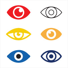 Rounded eye icon with smooth edges