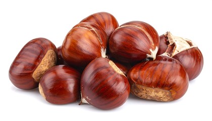 Obraz premium Pile of brown chestnuts