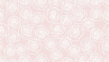 Delicate rose pattern on a light pink background