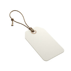 Blank paper price tag with rope.