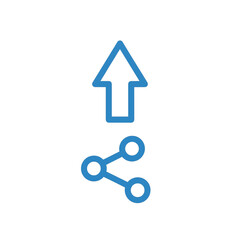 Share and upload icon with arrow.