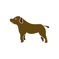 dog icon, simple flat style, vector illustration, symbol, design logo template pictogram, for ui or ux isolated on white for mobile app, editable