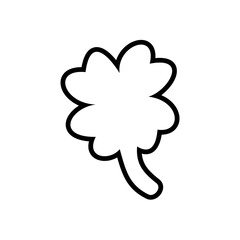 Leaf clover icon, simple flat style, vector illustration, symbol, design logo template pictogram, for ui or ux isolated on white for mobile app, editable