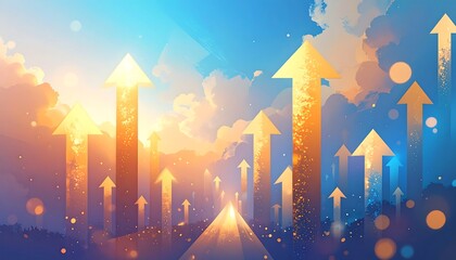 Fototapeta premium Sunrise Growth Path