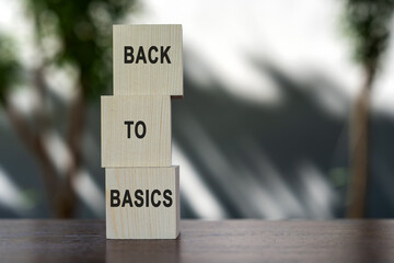 Wooden blocks stacked with the words 