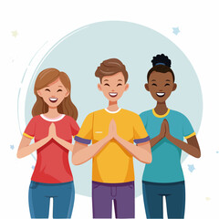 Eine Gruppe junger Menschen