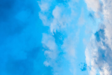 Blue sky texture soft white clouds background