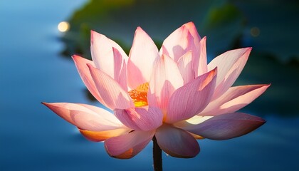a breathtaking lotus flower on a serene background ideal for wellness tranquility and nature enthusiasts seeking calming imagery