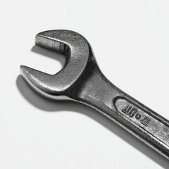 Close-up of a metal adjustable wrench