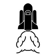 rocket icon, simple flat style, vector illustration, symbol, design logo template pictogram, for ui or ux isolated on white for mobile app, editable