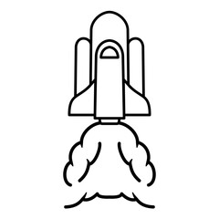 rocket icon, simple flat style, vector illustration, symbol, design logo template pictogram, for ui or ux isolated on white for mobile app, editable