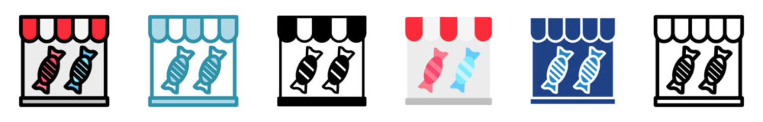 Candy Store Icon Relate To Commerce, Shopping And Mall, Use For Modern Concept, Ui, Ux Web And App Development.