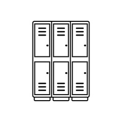 locker icon, simple flat style, vector illustration, symbol, design logo template pictogram, for ui or ux isolated on white for mobile app, editable