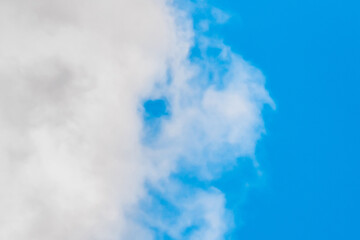 Large white clouds atmosphere air nature weather blue sky background abstract
