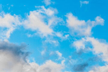 White clouds atmosphere air nature weather blue sky background abstract wind