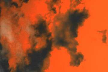 Sky orange sunset dark clouds nature evening red cloud landscape black beautiful summer background
