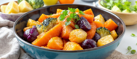 Colorful Bowl of Roasted Vegetables