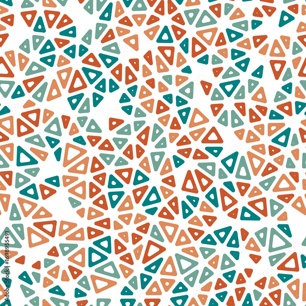 Aufkleber mosaic triangles shapes background. small triangles size. multiple colors style. rounded triangular 