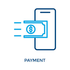 Fototapeta premium Payment Icon Outline Color Style. Vector Illustration For Graphic Design