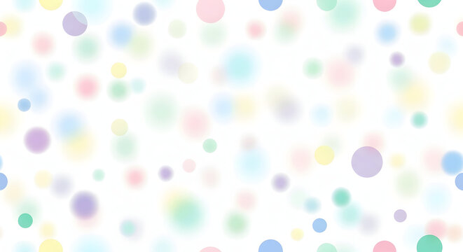 Soft pastel polka dot pattern with white background