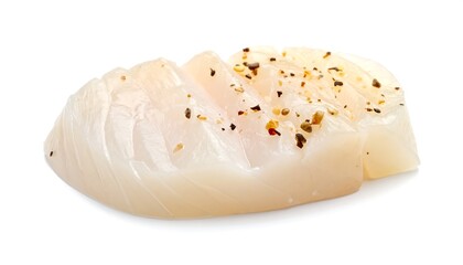 Close-up of seasoned fish fillet