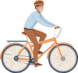 Naklejka premium man riding a bike