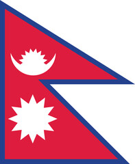 Flag of Nepal Editable EPS 10