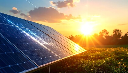 Solar panels at sunset (1)