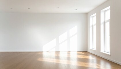 Obraz premium Bright Empty Modern Room with Hardwood Floor