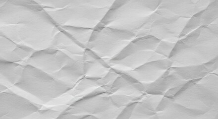 Obraz premium The textured surface of a crumpled white paper displays intricate patterns of folds and creases, creating a visually interesting and abstract design element.