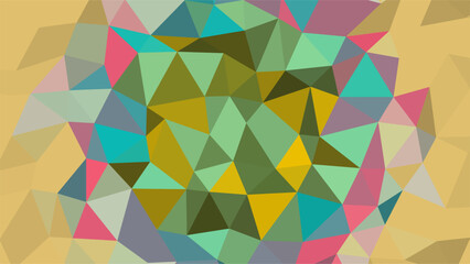 Colorful Geometric Polygonal Abstract Pattern with Teal Pink and Yellow Hues background low poly