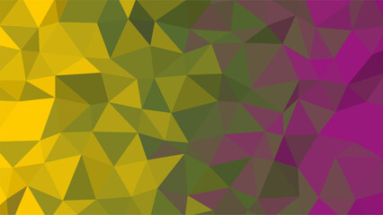 Fototapeta premium Geometric Polygonal Background with Gradient Transition from Yellow to Green to Purple abstract