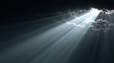 Light rays piercing dark clouds