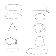 hand drawn speech bubbles