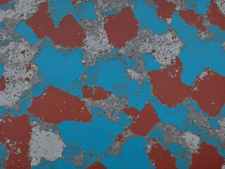 Farbenrauschen: Abstraktion in Blau, Rot und Grau &ndash; Eine Textur der Zuf&auml;lligkeit.