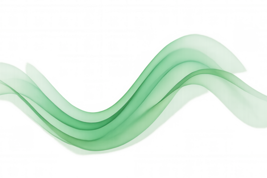 Green wave flowing transparently, embodying fluid dynamics and sleek visual elegance for contemporary graphic design compositions