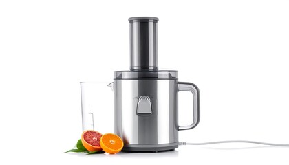 Modern juicer with citrus fruits