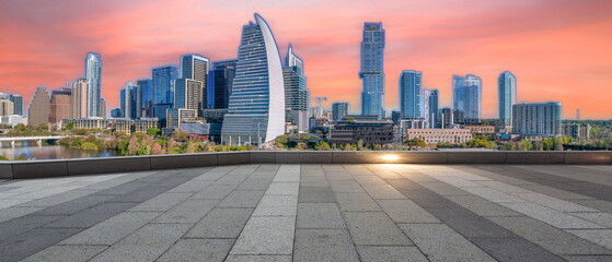 outdoor road skyline city building landscape sunset cityscape street travel