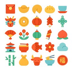 25 New Year Chinese Icon