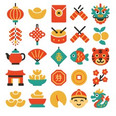 25 New Year Chinese Icon